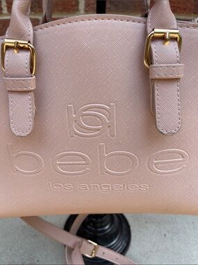 bebe Los Angeles Pink Vegan Leather Satchel